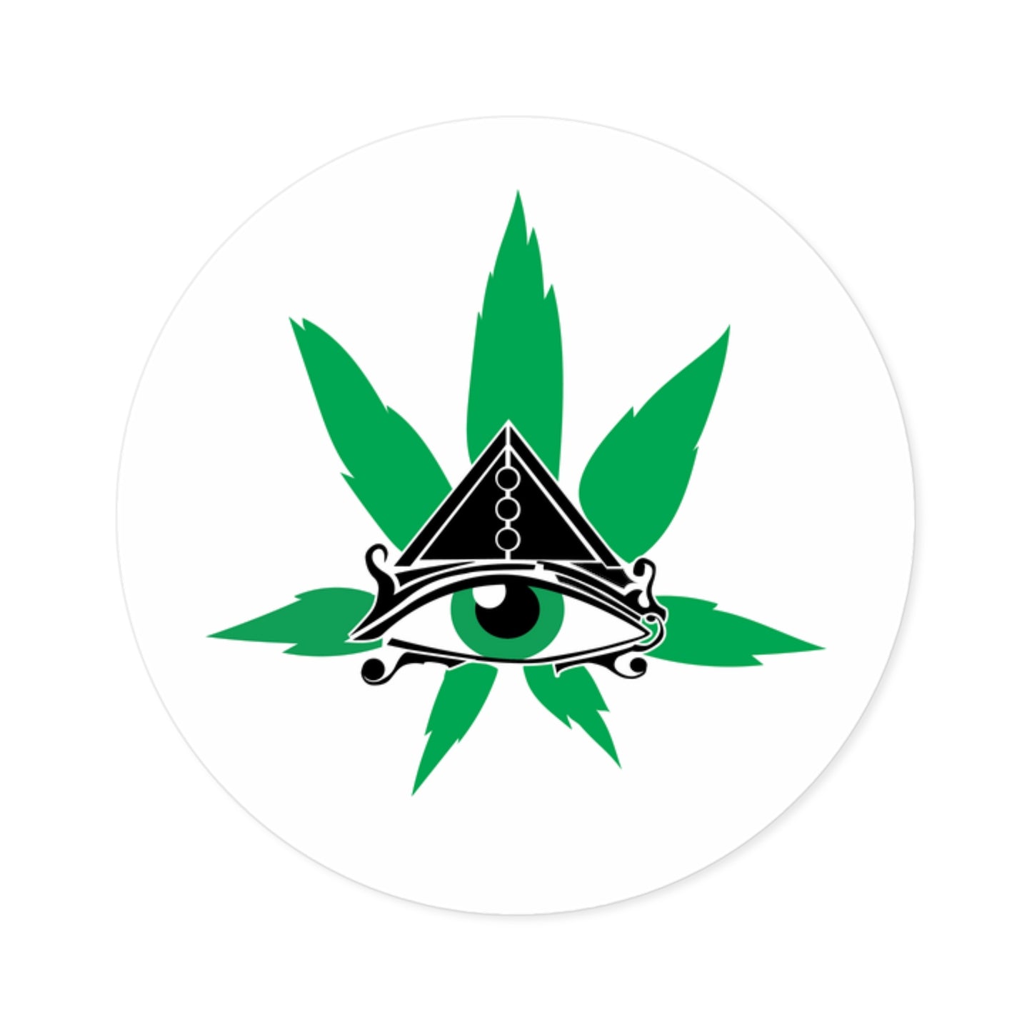 The Eye of Ra Third Eye Cannabis Leaf Indoor/Outdoor Sticker