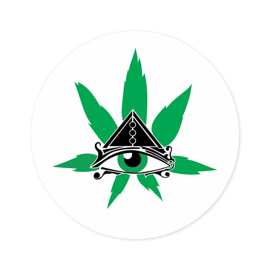 The Eye of Ra Third Eye Cannabis Leaf Indoor/Outdoor Sticker