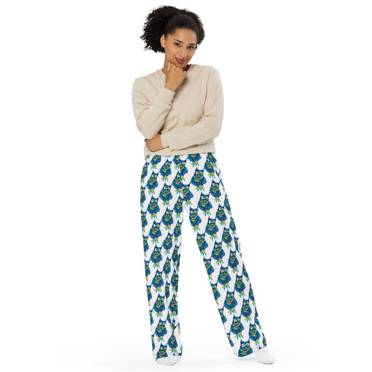 Trippy Wicked Owlz Printed Sleep Lounge Pajama Pants All-Over Print