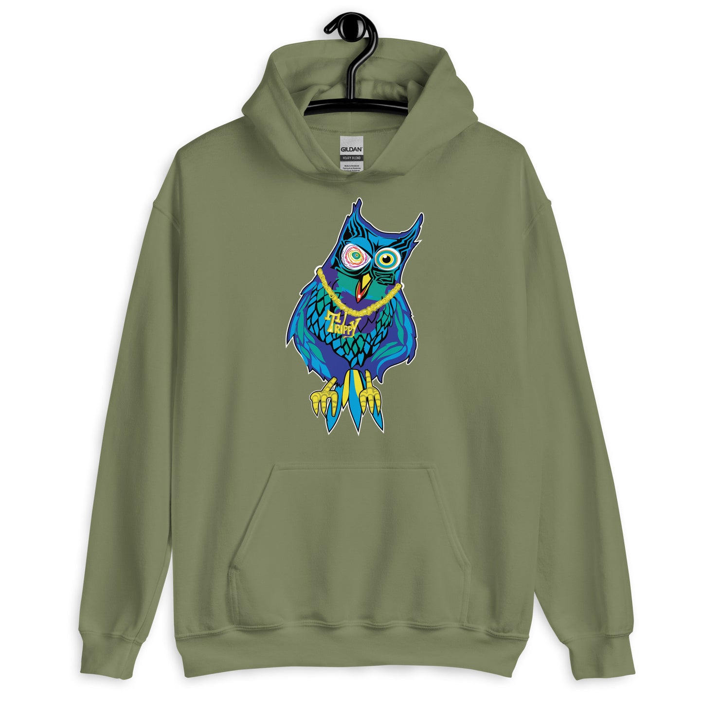 Wicked Owlz Trippy Heavyweight Sweatshirt Hoodie